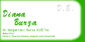 diana burza business card